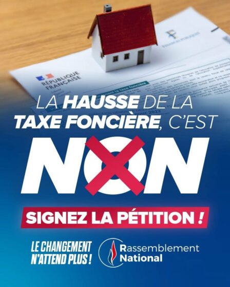 NON à la hausse de la taxe foncière pour 7,4 millions de foyers.